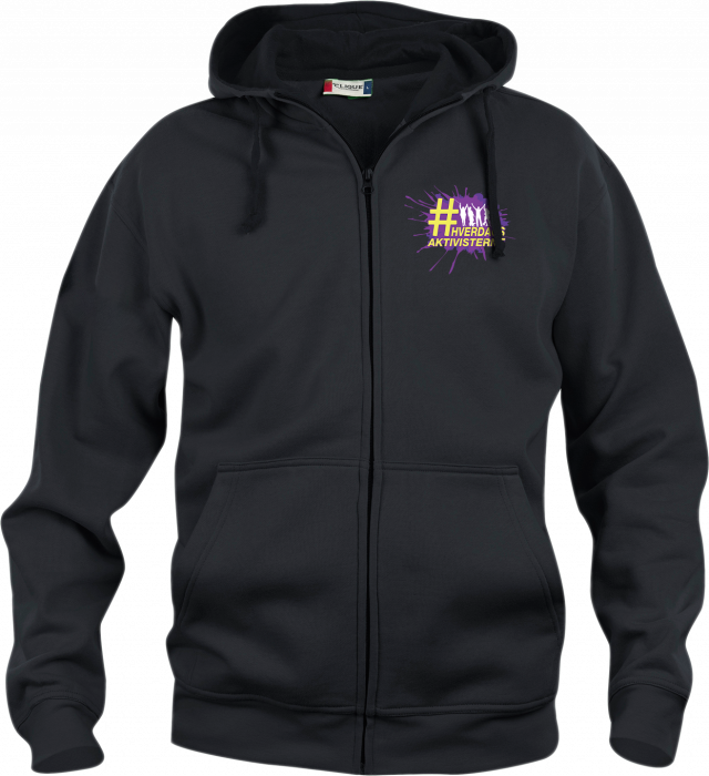 Clique - Hverdagsaktivisterne Hoodie W. Zip  (Mens) - Noir