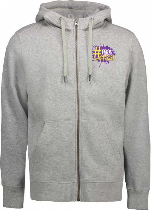 ID - Hverdagsaktivisterne Hoodie W. Zip  (Mens) - Grey Melange