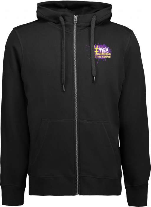 ID - Hverdagsaktivisterne Hoodie W. Zip  (Mens) - Schwarz