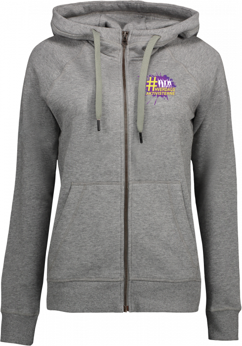 ID - Hverdagsaktivisterne Hoodie W. Zip  (Woman) - Grey Melange